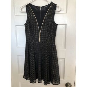 Express dress | Black and gold dress